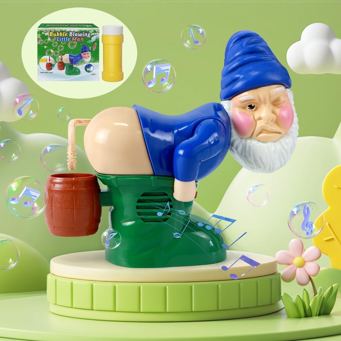 🎅TLOPA® Bubble Blowing Santa With Music & Flashing Lights🫧