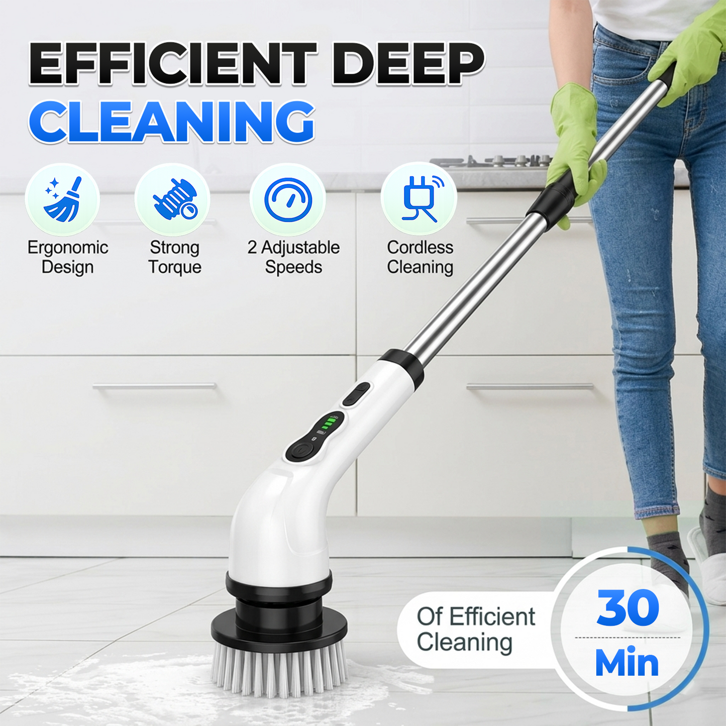🔥HOT SALE 60% OFF 🔥MULTI-SURFACE SPIN SCRUBBER 🔥2026 High-Torque Power & Effortless Deep Clean