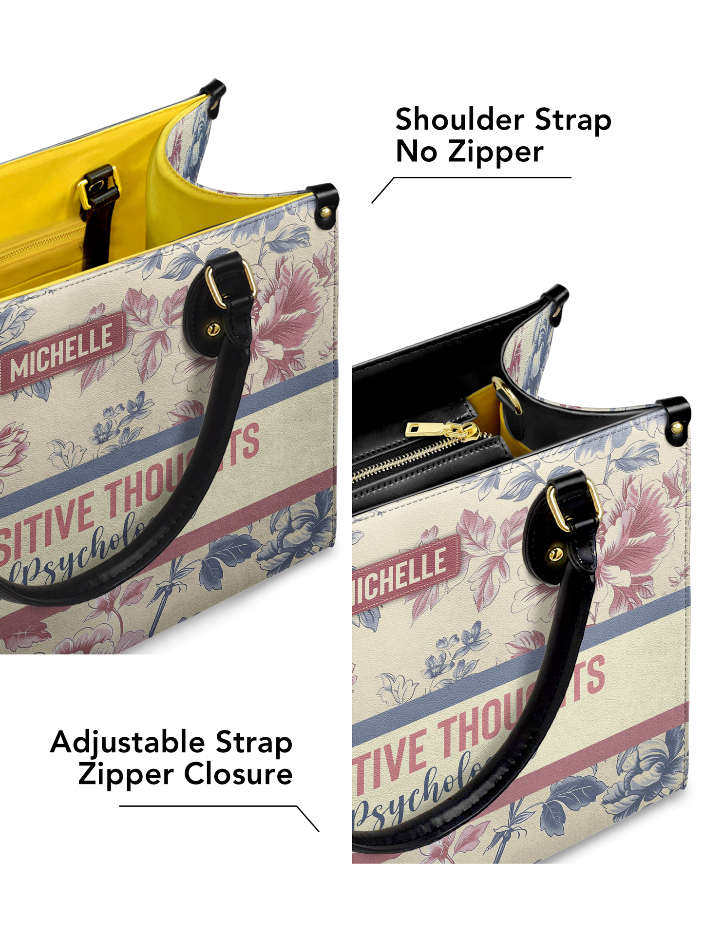 School Psychologist Grow Positive Thoughts Leather Bag