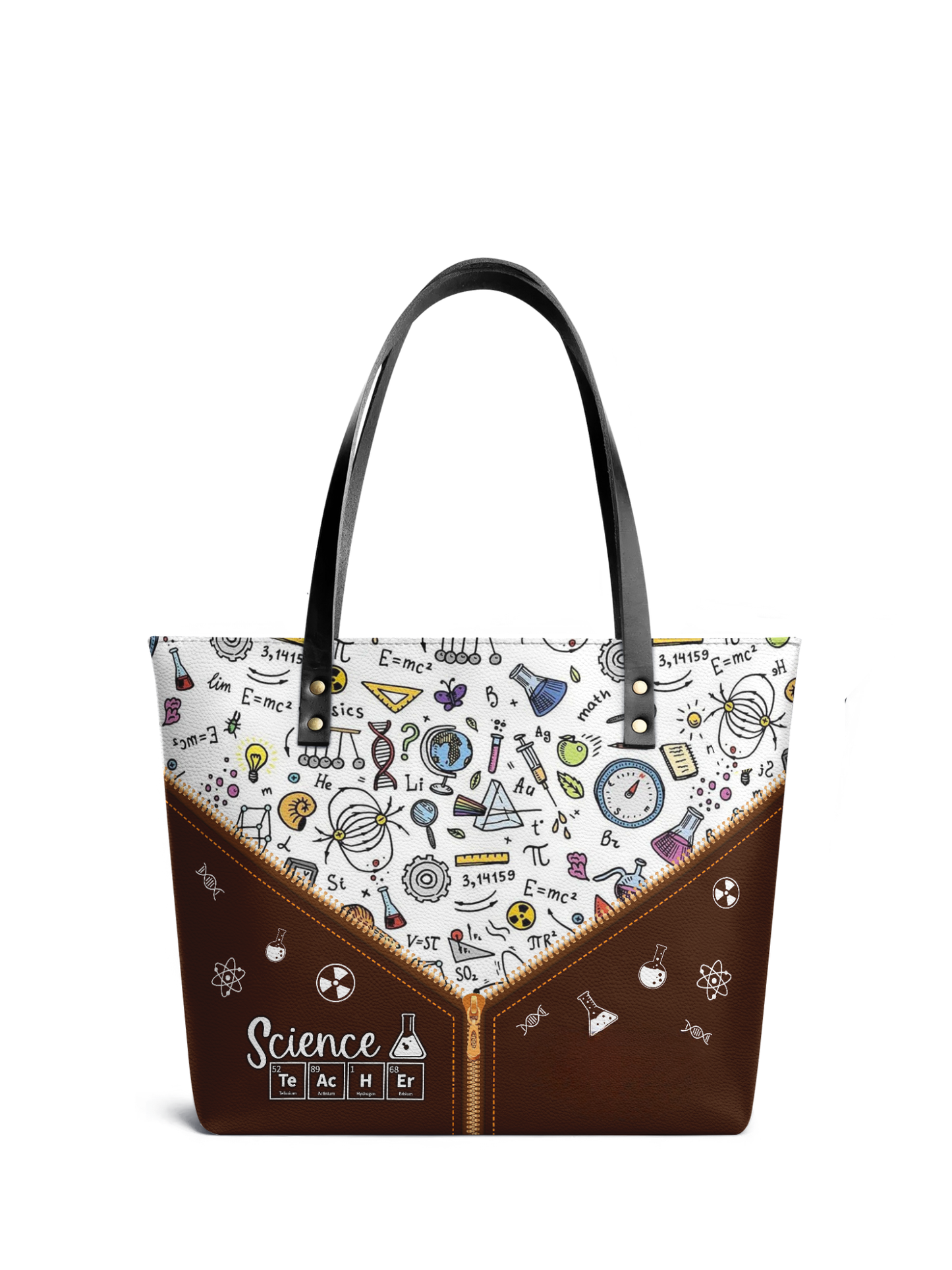 Science Teacher Chemical Elements Leather Tote Bag