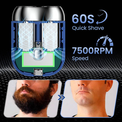 2026 New Model 🎁German Mini Dual-Head Electric Shaver🚨Last Day Promotion 60% OFF⏰