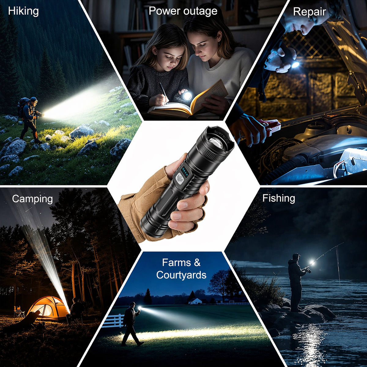 HOT SALE 60% OFF!!⏰ Super Bright Ultimate Flashlight 🔦Military-Grade Durability, 50x Powerful Than Standard Flashlight