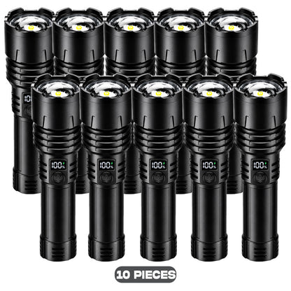 🔥BEST SALE: 70% OFF + 🎁🔦 2026 Super Bright Ultimate Tactical Flashlight,🔥1M+ Sold Worldwide, 80X Brightness, 120-Hour RUN TIME, Smart LED Display, Military-Grade CREE LED