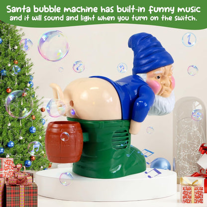 🎅TLOPA® Bubble Blowing Santa With Music & Flashing Lights🫧