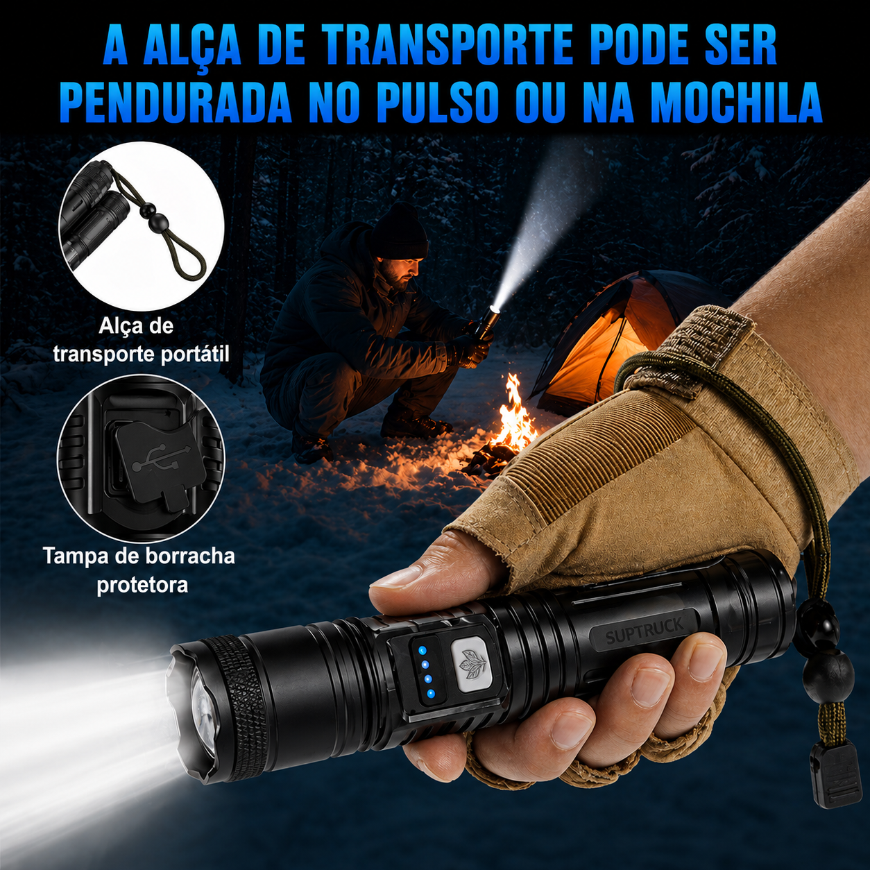 60% DE DESCONTO + BRINDE GRÁTIS ⏰Super Bright Ultimate Surrvival Flashlight🔦 Durabilidade de Grau Militar, Feixe 50X Mais Brilhante