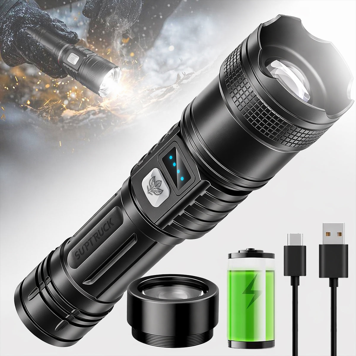 HOT SALE 60% OFF!!⏰ Super Bright Ultimate Flashlight 🔦Military-Grade Durability, 50x Powerful Than Standard Flashlight