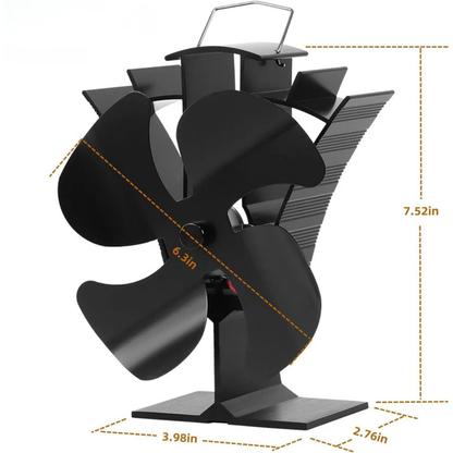 Billhol® Heat Powered Wood Stove Fan
