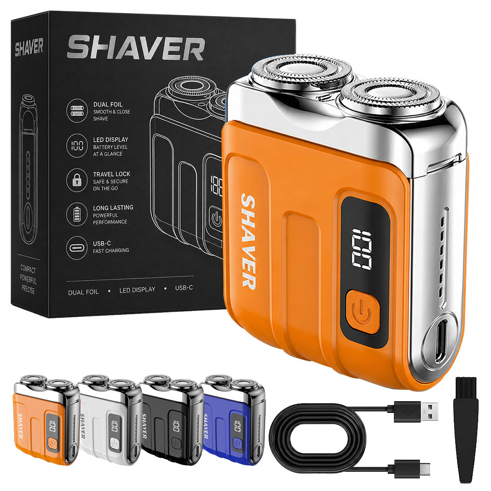 ⏰ DEAL: 70% OFF + 🎁 | 2026 Version Portable Full Body Electric Shaver | 2M+ SOLD 🏆 | 9,900RPM Motor | 15-Blade Turbo Whirl System | Smart LED Display | IPX7 Wet/Dry