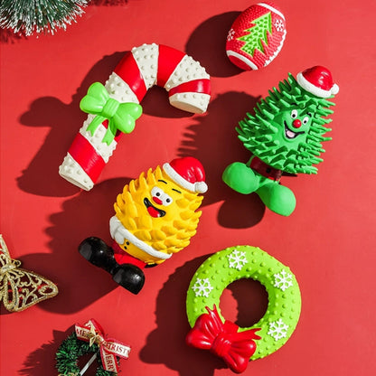 Christmas Latex Pet Chew Toys | Durable Dog Chew Toys