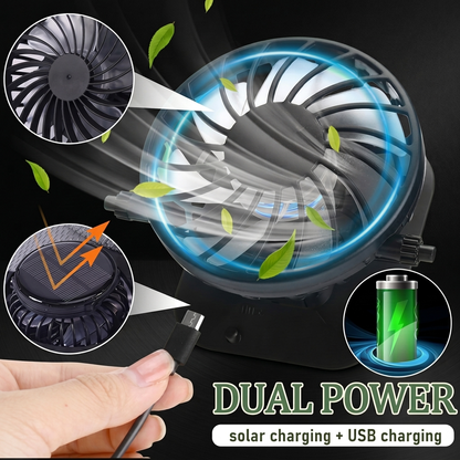 2026 Father's Day 60% OFF ✨ 2026 Pro Outdoor Cooling Hat – Solar + USB Dual-Powered Fan Cap with UPF 50+ Sun Protection
