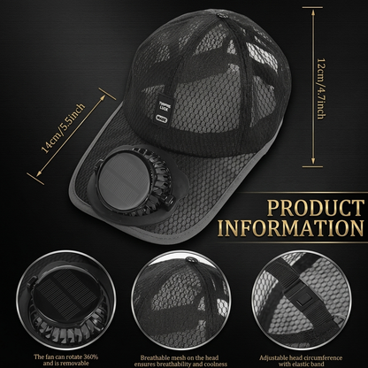 2026 Father's Day 60% OFF ✨ 2026 Pro Outdoor Cooling Hat – Solar + USB Dual-Powered Fan Cap with UPF 50+ Sun Protection