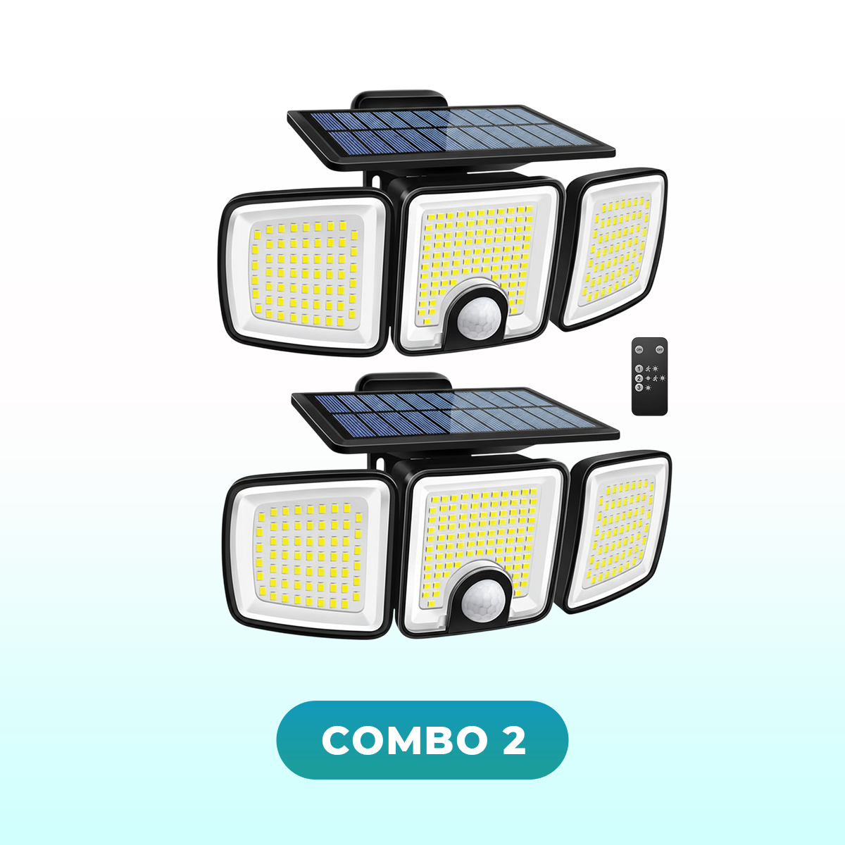 Solar Outdoor Light with PIR Motion Sensor & 3 Lighting Modes US