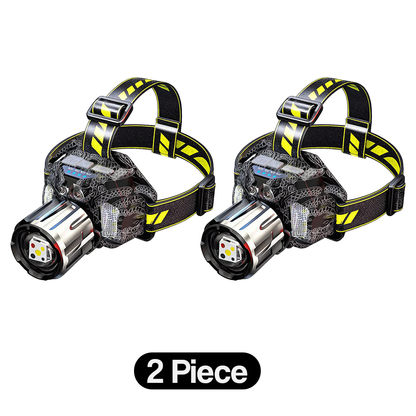 🔥MEGA DEAL 60% OFF!!⏰ 🔦 Rechargeable Multi-Light LED Headlamp, 🔋7500mAh Battery, Motion Sensor Waterproof Headlamp for Camping Hiking Hunting