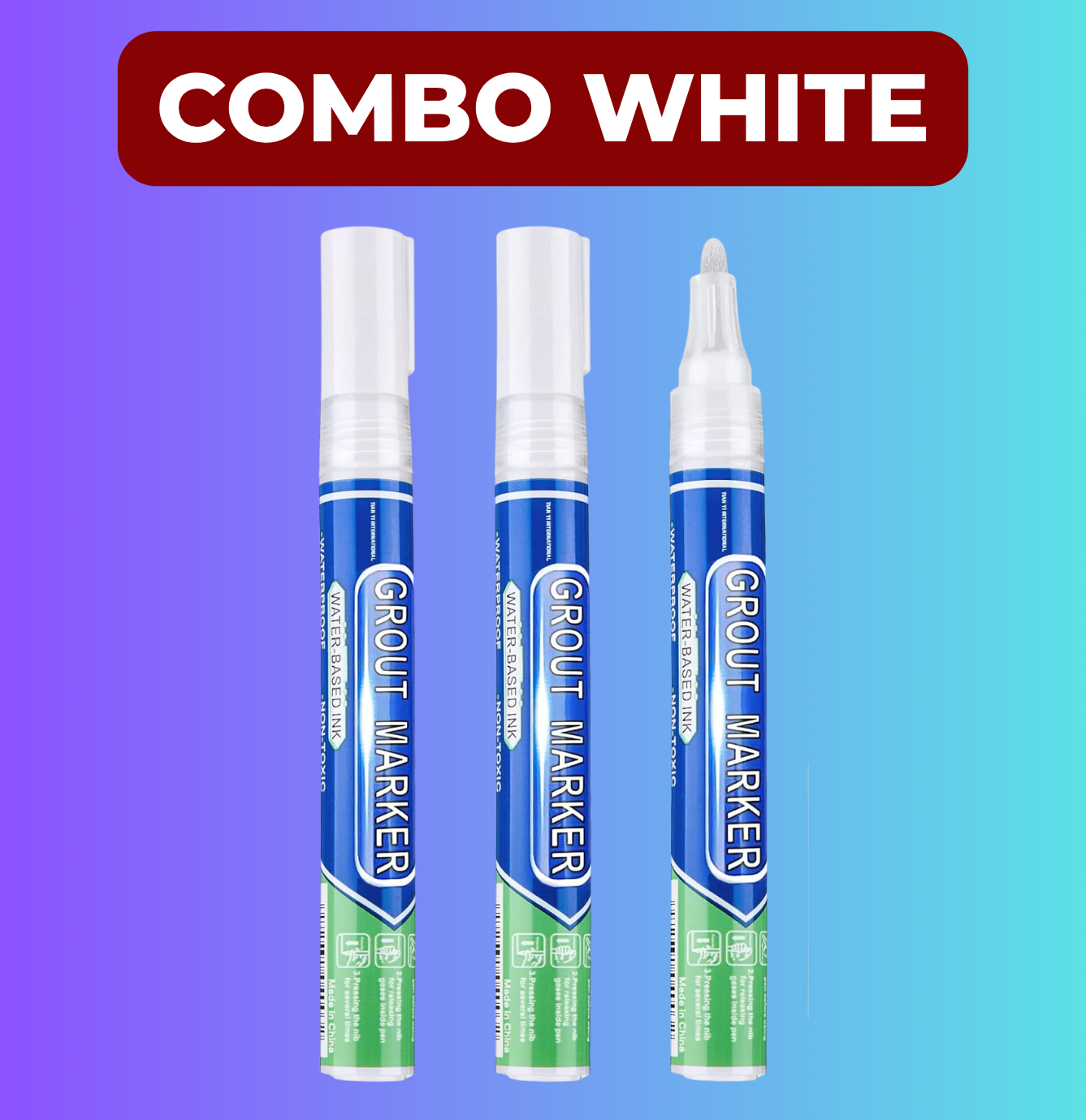 Combo 3 Grout Whitening Pen