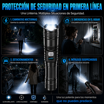 🔥 ¡60% DE DESCUENTO! Linterna Ultimate Superbrillante 🔦 Durabilidad de Grado Militar, 50X Más Potente