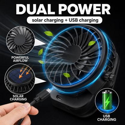 BIGGEST SALE 50% OFF ✨ 2026 Pro Outdoor Cooling Hat – Solar + USB Dual-Powered Fan Cap with UPF 50+ Sun Protection