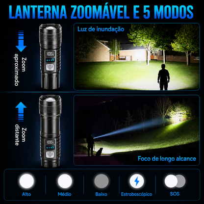 60% DE DESCONTO + BRINDE GRÁTIS ⏰Super Bright Ultimate Surrvival Flashlight🔦 Durabilidade de Grau Militar, Feixe 50X Mais Brilhante