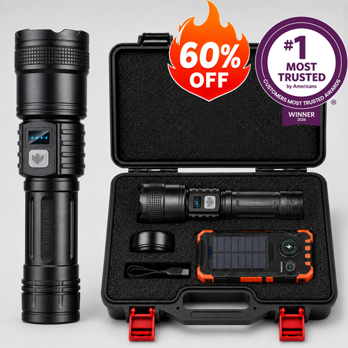 SALE 60% OFF!!⏰ Super Bright Ultimate Survival Flashlight |80X Brighter Beam|50-Hour Battery |Military-Grade CREE LED