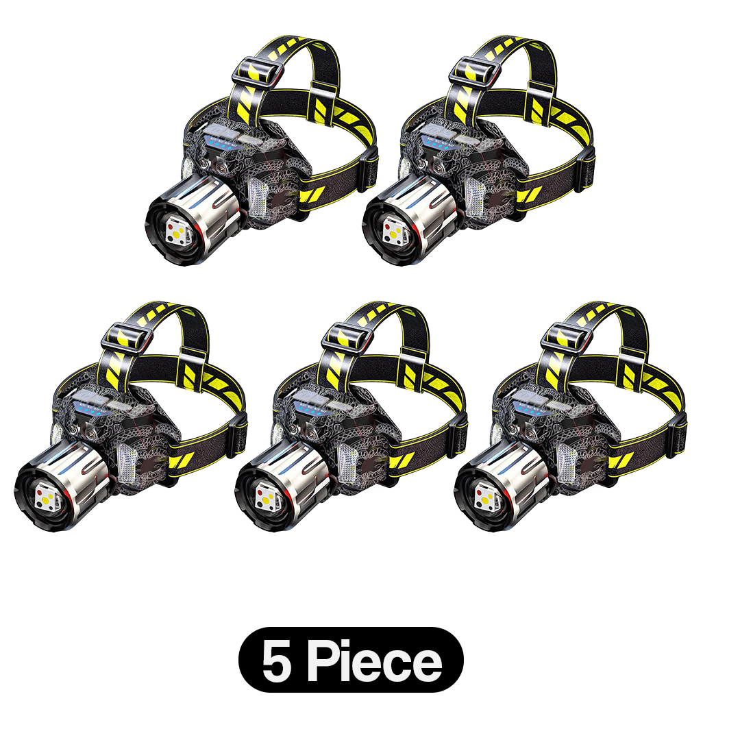 🔥MEGA DEAL 60% OFF!!⏰ 🔦 Rechargeable Multi-Light LED Headlamp, 🔋7500mAh Battery, Motion Sensor Waterproof Headlamp for Camping Hiking Hunting