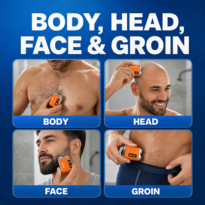 ⏰ DEAL: 70% OFF + 🎁 | 2026 Version Portable Full Body Electric Shaver | 2M+ SOLD 🏆 | 9,900RPM Motor | 15-Blade Turbo Whirl System | Smart LED Display | IPX7 Wet/Dry