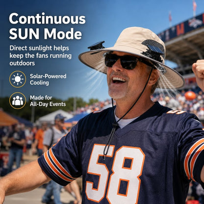 Father's Day Best Sellers ☀️Solar-Powered Outdoor Cooling Fan Hat With Mist