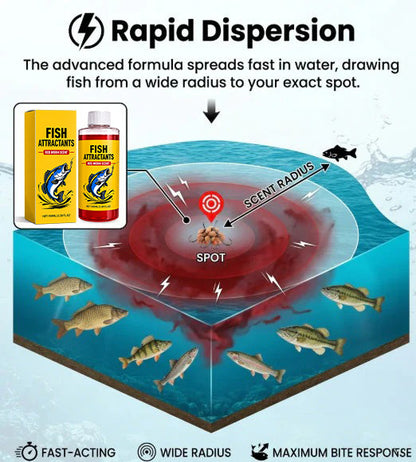 Concentrated Fish Attractant Liquid – Fast-Acting Red Worm Bait Additive for Freshwater Fishing, Enhances Scent & Improves Bite Response
