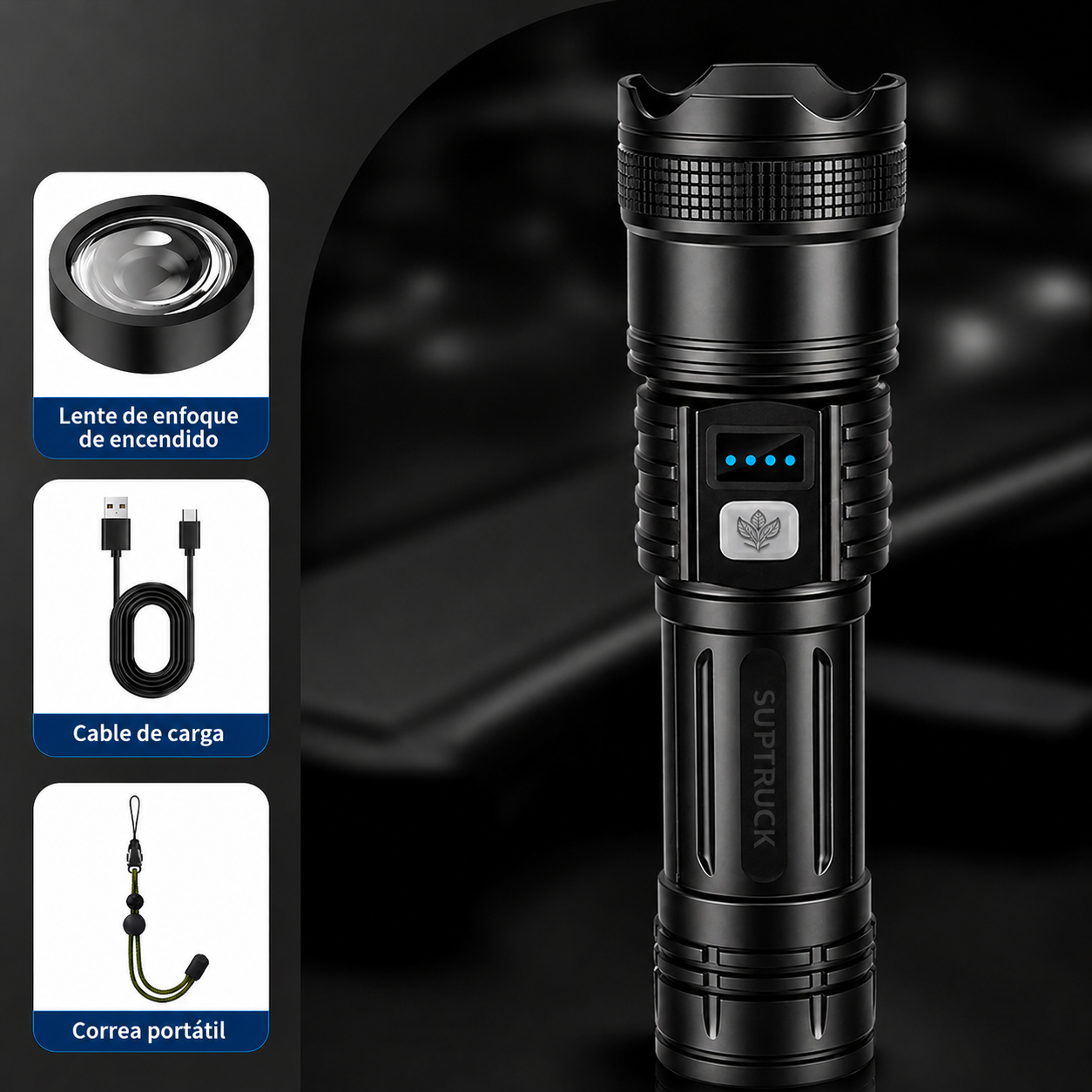 🔥 ¡60% DE DESCUENTO! Linterna Ultimate Superbrillante 🔦 Durabilidad de Grado Militar, 50X Más Potente