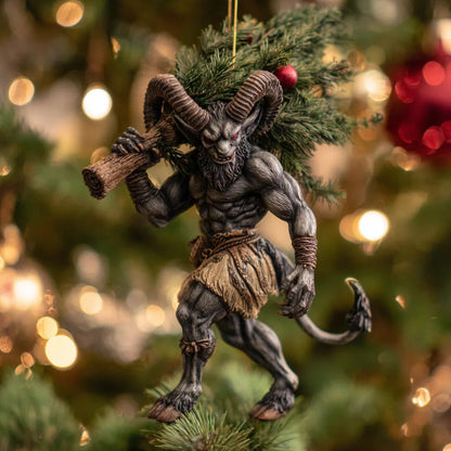 2026 Krampus Christmas Acrylic Ornament – Dark Holiday Mischief Collection