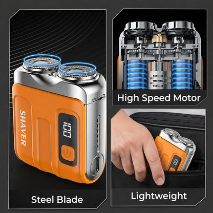 ⏰ DEAL: 70% OFF + 🎁 | 2026 Version Portable Full Body Electric Shaver | 2M+ SOLD 🏆 | 9,900RPM Motor | 15-Blade Turbo Whirl System | Smart LED Display | IPX7 Wet/Dry
