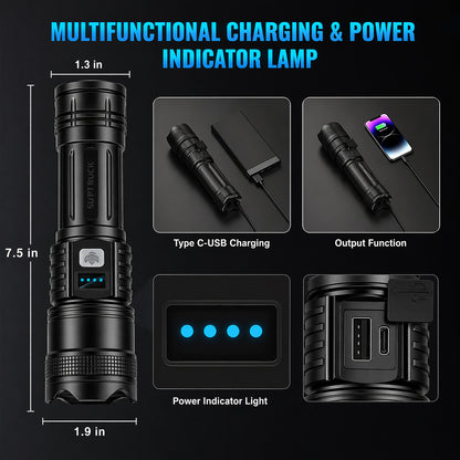 HOT SALE 60% OFF!!⏰ Super Bright Ultimate Flashlight 🔦Military-Grade Durability, 50x Powerful Than Standard Flashlight