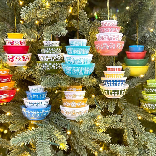 Pyrex Bowl Stack Ornament – Vintage Christmas Decor