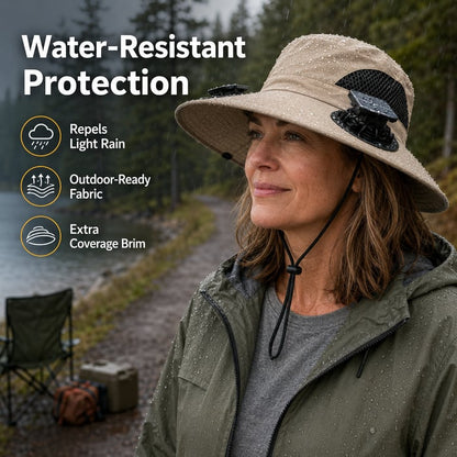 Father's Day Best Sellers ☀️Solar-Powered Outdoor Cooling Fan Hat With Mist