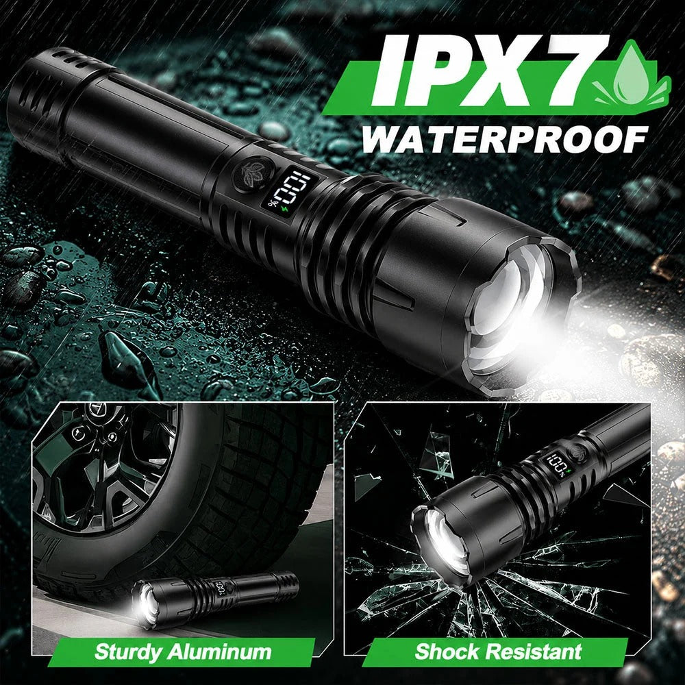 🔥DEAL 70% OFF!!⏰ 🔦 Super Bright Ultimate Tactical Flashlight, 80X Brightness, 120H RUN TIME, Military-Tough CREE LED Power