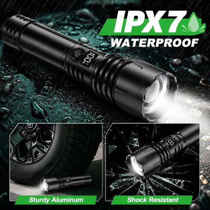 🔥DEAL 70% OFF!!⏰ 🔦 Super Bright Ultimate Tactical Flashlight, 80X Brightness, 120H RUN TIME, Military-Tough CREE LED Power