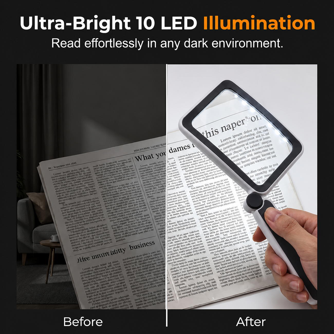 🔥 LAST DAY 60% OFF 🔥 Folding Handheld Magnifying Glass with Light for Reading - See Every Tiny Detail Instantly