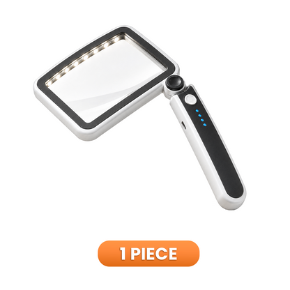 Folding Handheld Magnifying Glass with Light for Reading