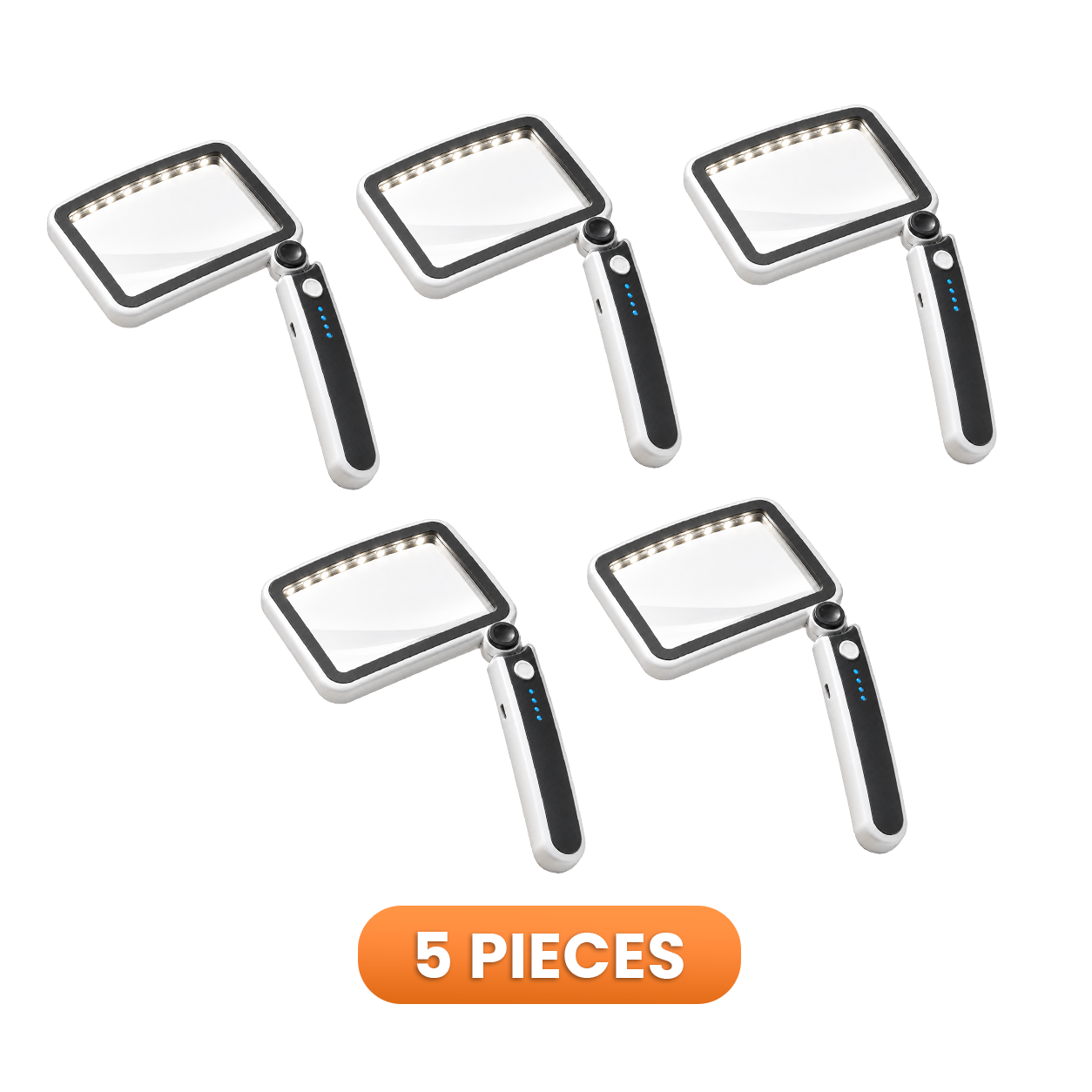 Folding Handheld Magnifying Glass with Light for Reading