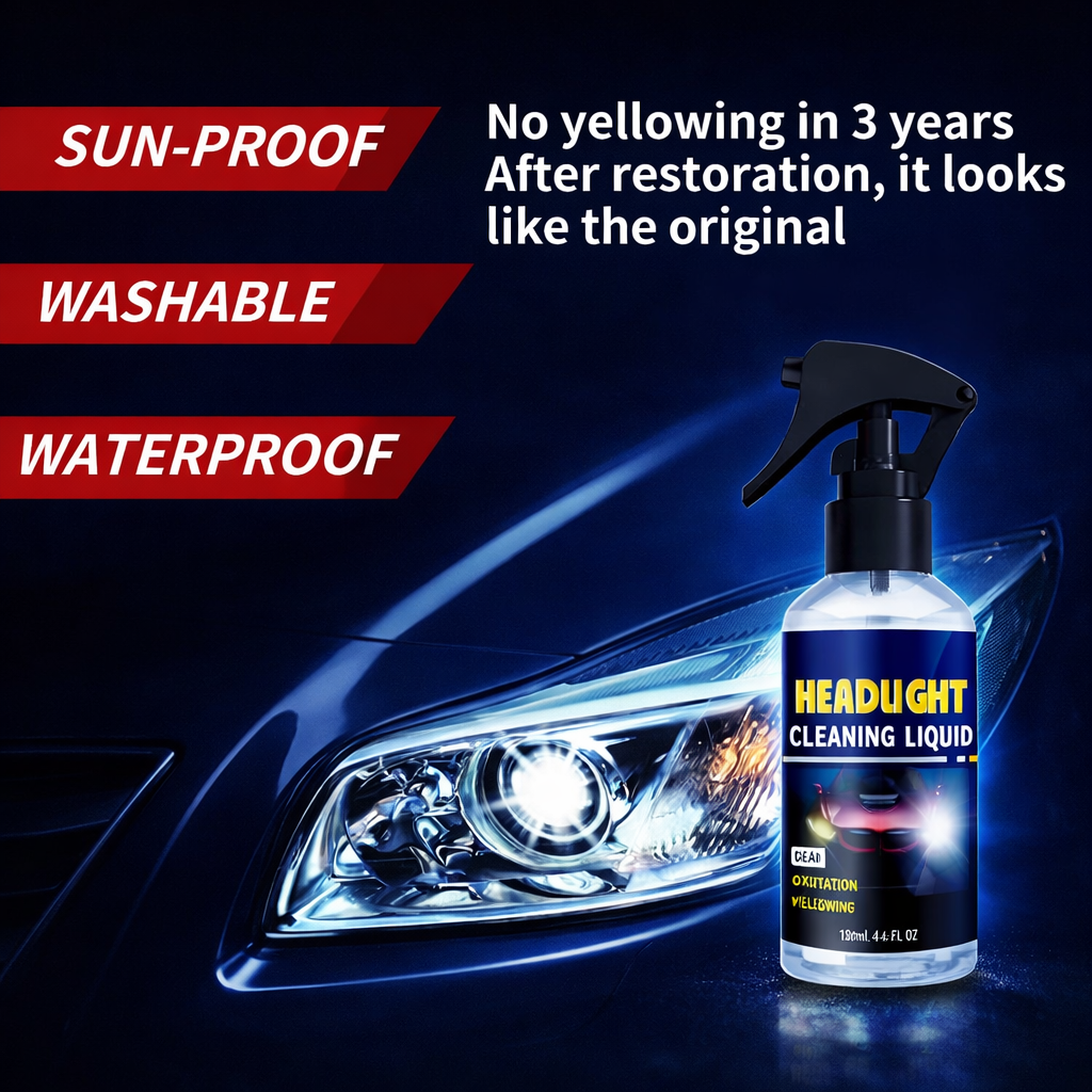 🔥Last Day Promotion 60% OFF⏰2026 Upgraded Car Headlight Cleaning Spray ✨ INSTANTLY RESTORE CRYSTAL-CLEAR HEADLIGHTS