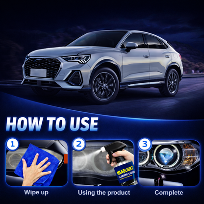 🔥Last Day Promotion 60% OFF⏰2026 Upgraded Car Headlight Cleaning Spray ✨ INSTANTLY RESTORE CRYSTAL-CLEAR HEADLIGHTS