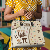 Come To The Math Side We Have Pi HHAY0803001A Leather Bag