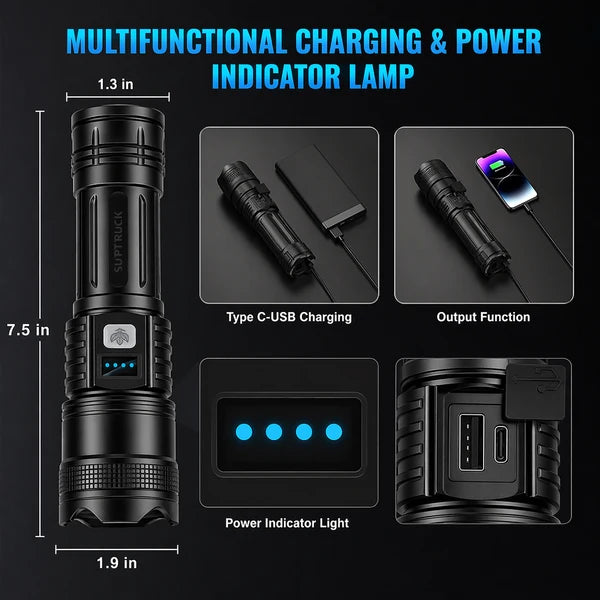 EXCLUSIVE DEAL 70% OFF +🎁 2026 Version Super Bright Ultimate Survival Flashlight |3M+ SOLD🏆80X Brighter Beam|120-Hour Battery |Advanced COB LEDs