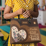 A Teacher Takes A Hand Opens A Mind And Touches A Heart HHRZ2903001A Leather Bag