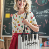 Happiness Is Playing The Piano Music Teacher ENRZ31072277FM Leather Bag