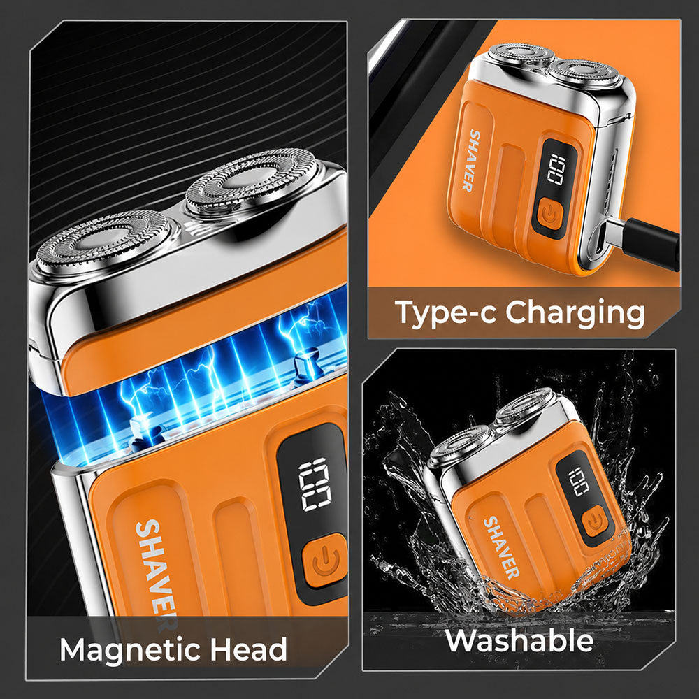 ⏰ DEAL: 70% OFF + 🎁 | 2026 Version Portable Full Body Electric Shaver | 2M+ SOLD 🏆 | 9,900RPM Motor | 15-Blade Turbo Whirl System | Smart LED Display | IPX7 Wet/Dry