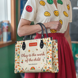 Play Is The Work Of The Child Maria Montessori HTAY0106006A Leather Bag