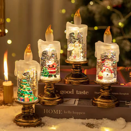 2025 Christmas Glitter Snow Globe Candle
