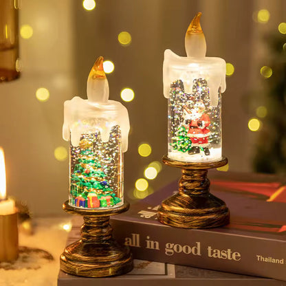 2025 Christmas Glitter Snow Globe Candle