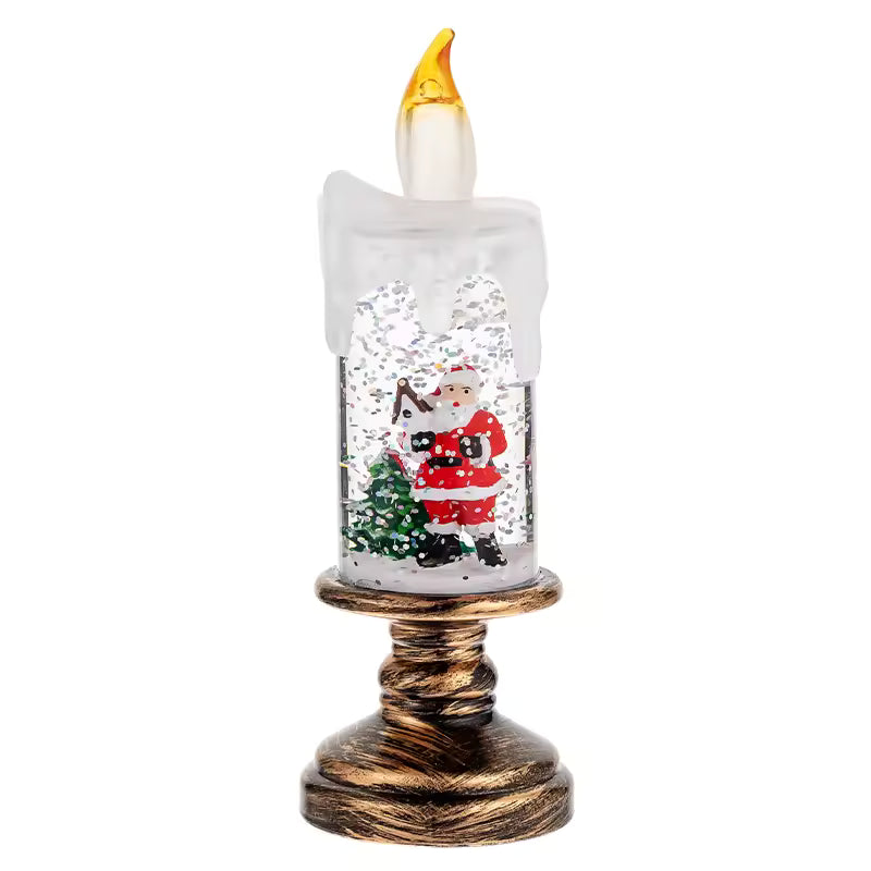 2025 Christmas Glitter Snow Globe Candle