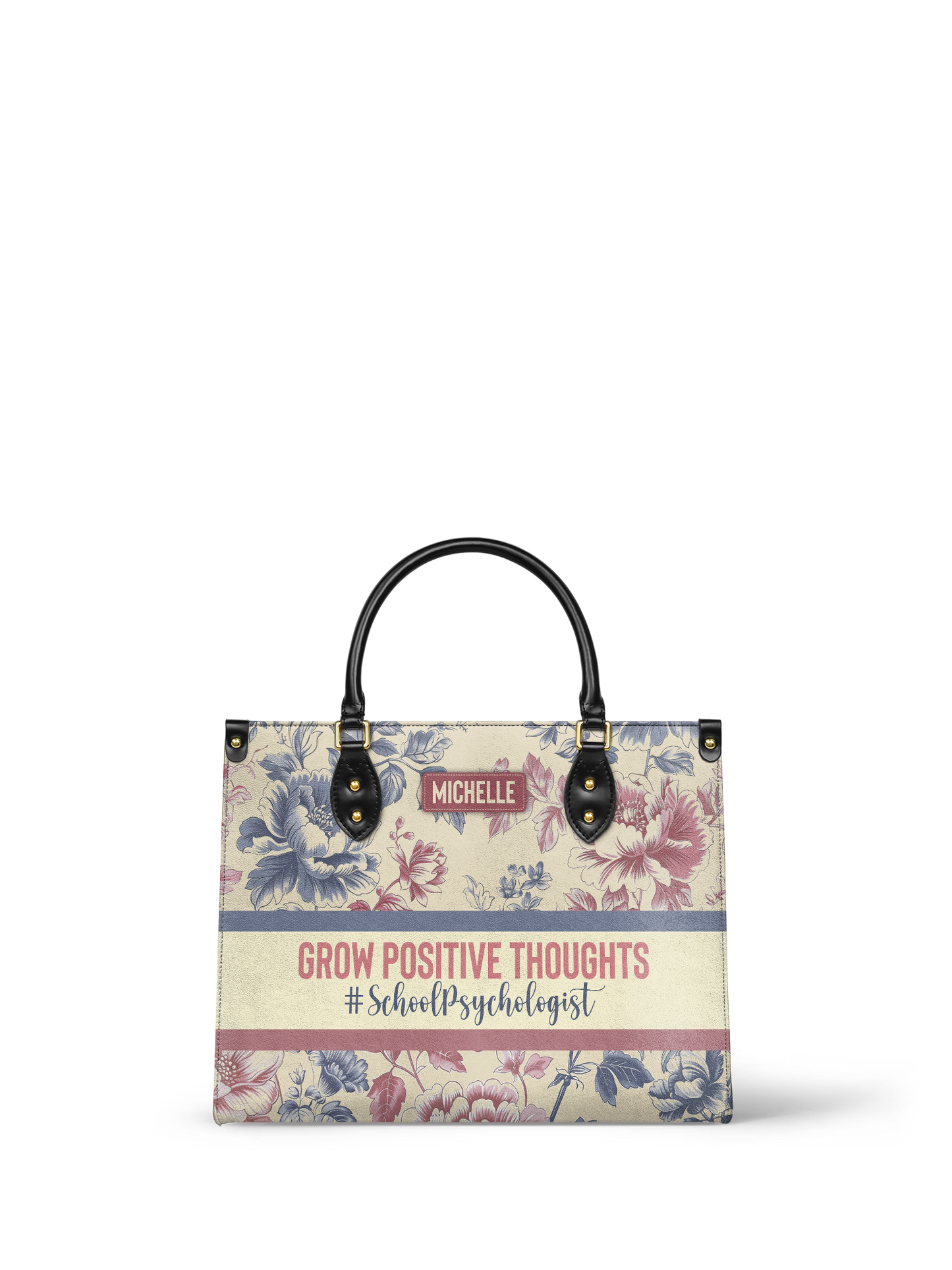 School Psychologist Grow Positive Thoughts Leather Bag