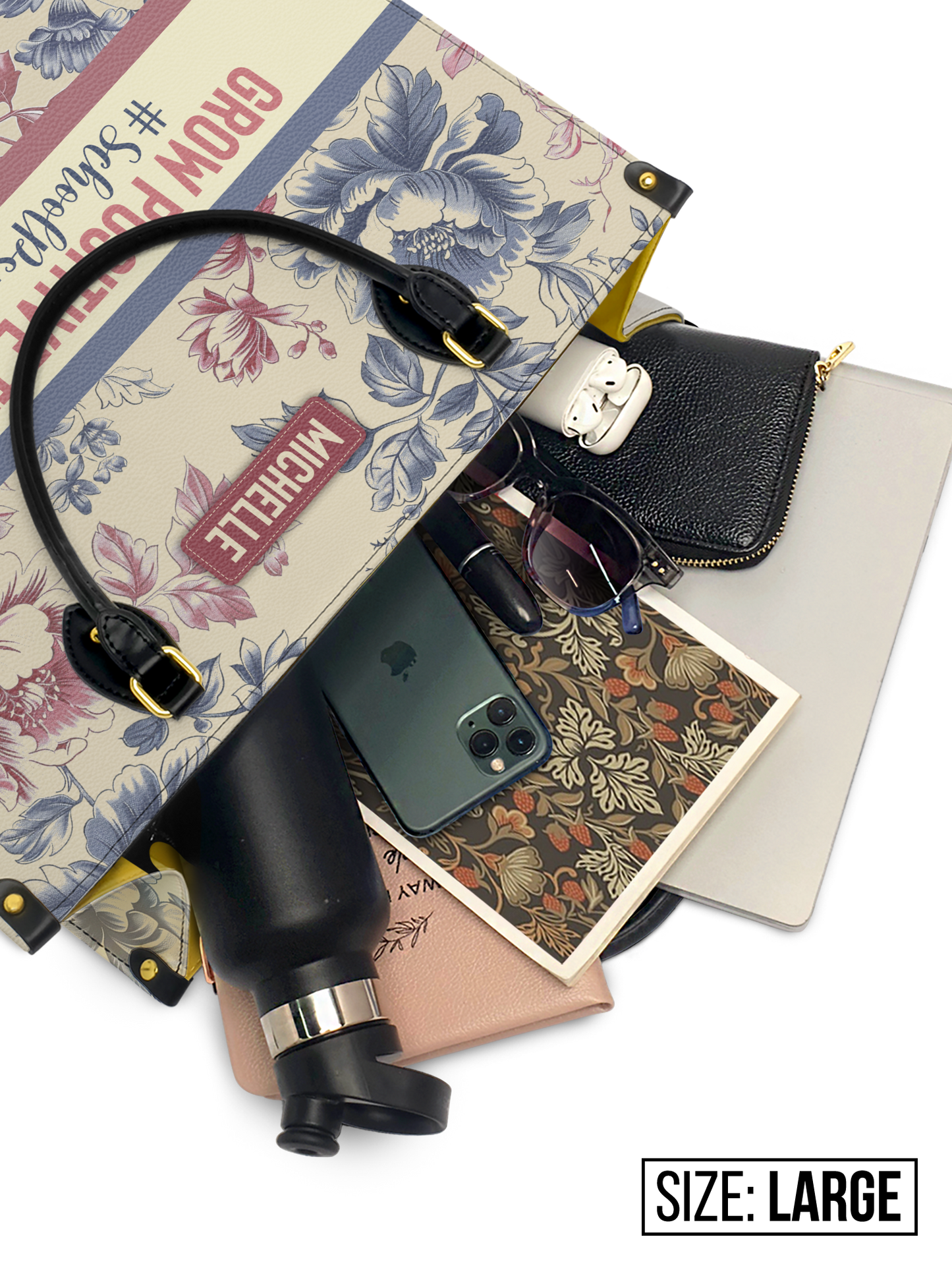 School Psychologist Grow Positive Thoughts Leather Bag